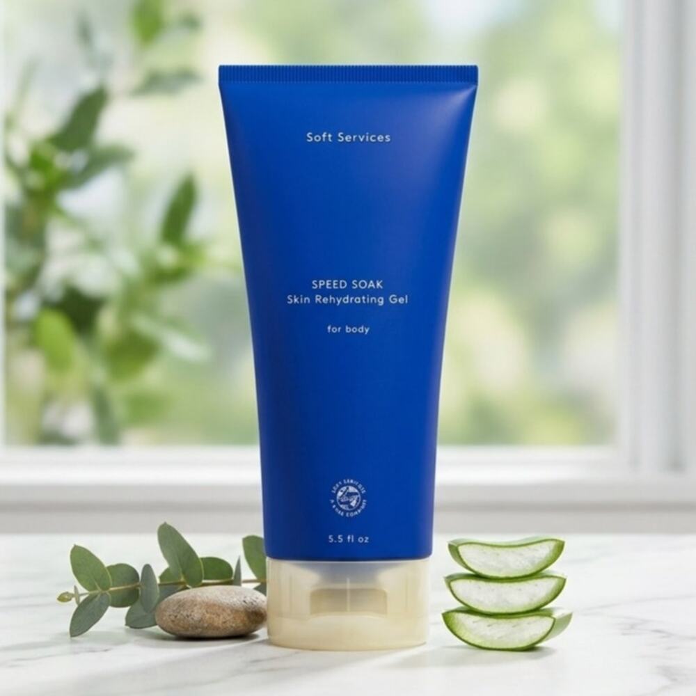 Soft Services Speed Soak Skin Rehydrating Gel for Body 160 mL - NEW in Box